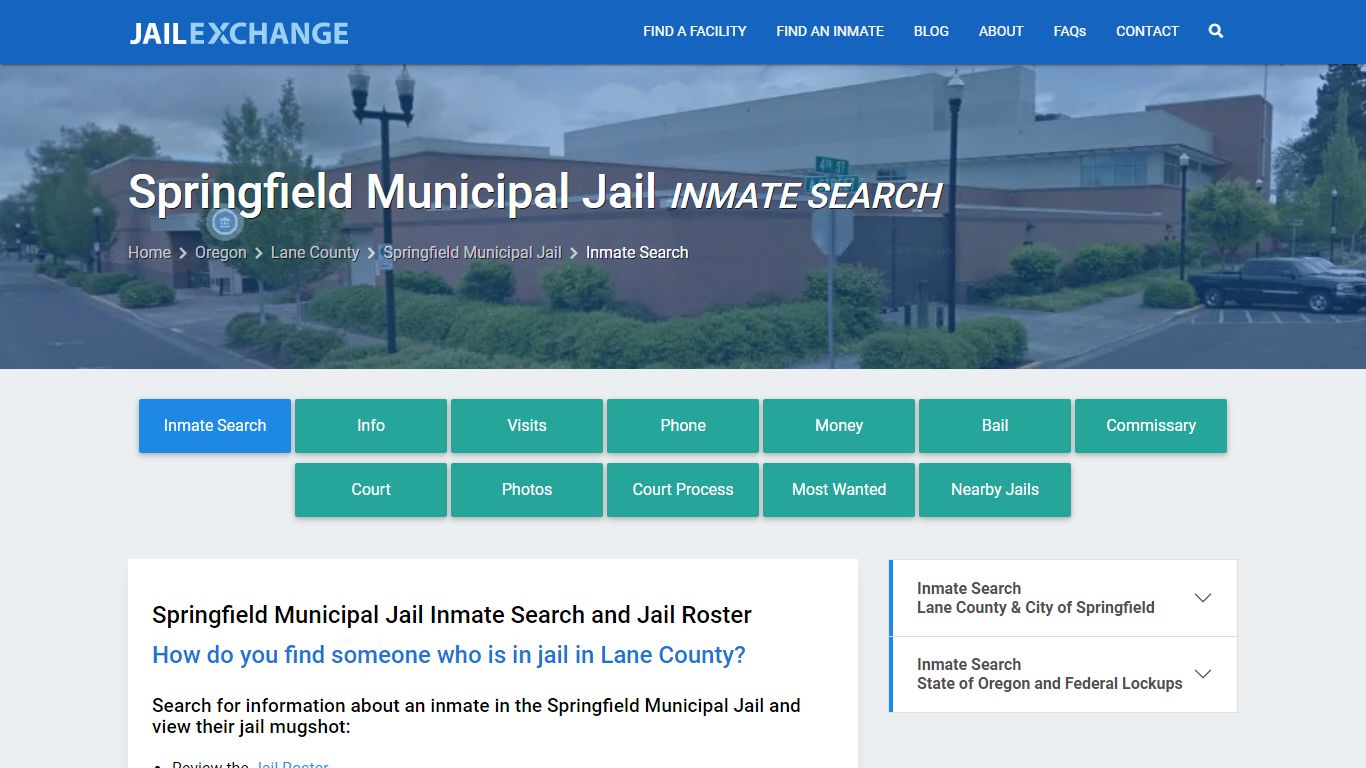 Springfield Municipal Jail Inmate Search - Jail Exchange